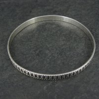 Vintage Sterling Silver Bangle Bracelet by Danecraft 7.25"