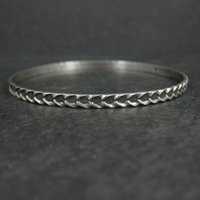 Vintage Sterling Silver Bangle Bracelet by Danecraft 7.5"