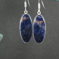 Simple Sterling Sodalite Earrings