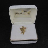 Vintage 10K Black Hills Gold Angel Pin Tie Tack
