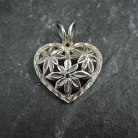 Filigree Sterling Silver Heart Pendant
