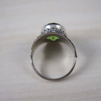 Estate Sterling Silver Peridot Ring Size 6