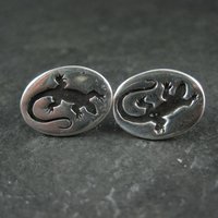 Sterling Silver Lizard Earrings