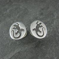 Sterling Silver Lizard Earrings