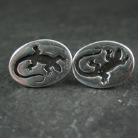 Sterling Silver Lizard Earrings