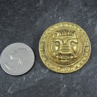 Vintage Gold Lions Head Brooch Kopi