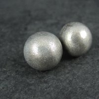 Large Sterling Silver Dome Earrings Alicia Mexican Silver