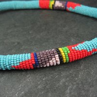 Vintage Southwestern Beaded Necklace 18"