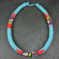 Vintage Southwestern Beaded Necklace 18"