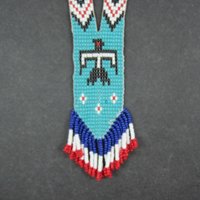 Vintage Southwestern Beaded Thunderbird Necklace