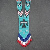 Vintage Southwestern Beaded Thunderbird Necklace