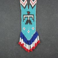 Vintage Southwestern Beaded Thunderbird Necklace