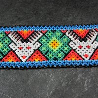 Vintage Loom Beaded Deer Bracelet 7"