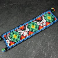 Vintage Loom Beaded Deer Bracelet 7"