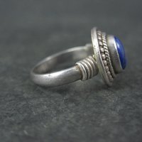 Sterling Silver Lapis Lazuli Ring Size 5 Vintage