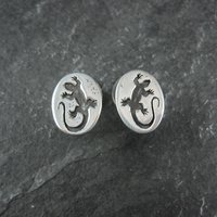 Sterling Silver Lizard Earrings
