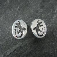 Sterling Silver Lizard Earrings