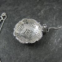 Sterling Silver Black & White Pendant Necklace