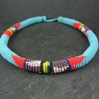 Vintage Southwestern Beaded Necklace 18"