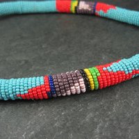 Vintage Southwestern Beaded Necklace 18"