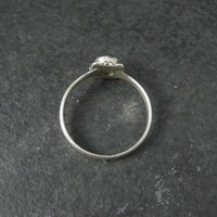 Dainty Sterling Silver Citrine Ring Size 9 Estate Jewelry