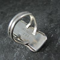 Vintage Zuni Coral Inlay Ring Size 5