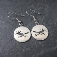 Chuck Lindsay Navajo Roadrunner Earrings