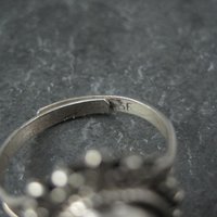 Estate Sterling Turquoise Ring Adjustable