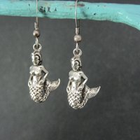 Vintage Sterling Mermaid Earrings