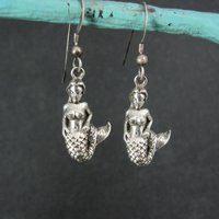 Vintage Sterling Mermaid Earrings