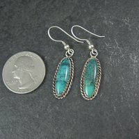 Vintage Turquoise Earrings Navajo Tom Willeto