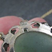 Art Deco 12K Gold Filled Jade Pendant Necklace Lester S Peterson Company