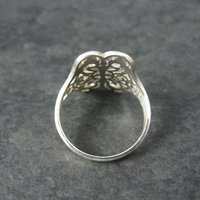 Vintage Sterling Silver Filigree Ring Size 8