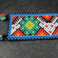 Vintage Loom Beaded Deer Bracelet 7"