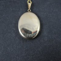 Vintage Black Hills Gold Hummingbird Locket Necklace Coleman Co NOS