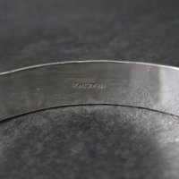 Mexican Sterling Pebble Bangle Bracelet 8" Vintage 925 Silver