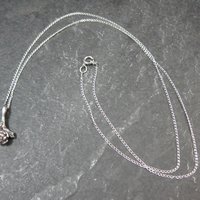 Dainty Black Hills Sterling Rose Pendant Necklace Vintage Silver Ridco