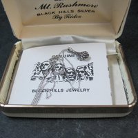 Dainty Black Hills Sterling Rose Pendant Necklace Vintage Silver Ridco