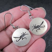 Chuck Lindsay Navajo Roadrunner Earrings