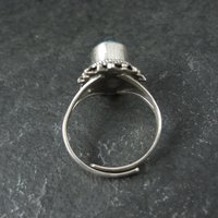 Estate Sterling Turquoise Ring Adjustable