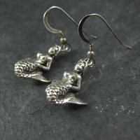 Vintage Sterling Mermaid Earrings