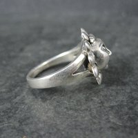Vintage Sterling Sun Poison Ring Size 7