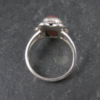 Southwestern Coral Ring Sterling Silver Size 8