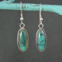 Vintage Turquoise Earrings Navajo Tom Willeto