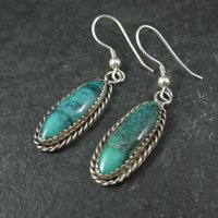 Vintage Turquoise Earrings Navajo Tom Willeto