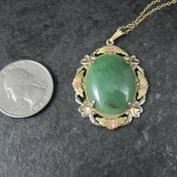 Art Deco 12K Gold Filled Jade Pendant Necklace Lester S Peterson Company