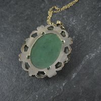 Art Deco 12K Gold Filled Jade Pendant Necklace Lester S Peterson Company