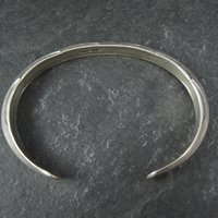 Southwestern Sterling Carinated Cuff Bracelet Tahe 6.75 Inches