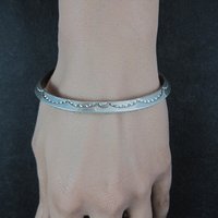 Southwestern Sterling Carinated Cuff Bracelet Tahe 6.75 Inches