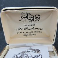 Dainty Black Hills Sterling Rose Pendant Necklace Vintage Silver Ridco